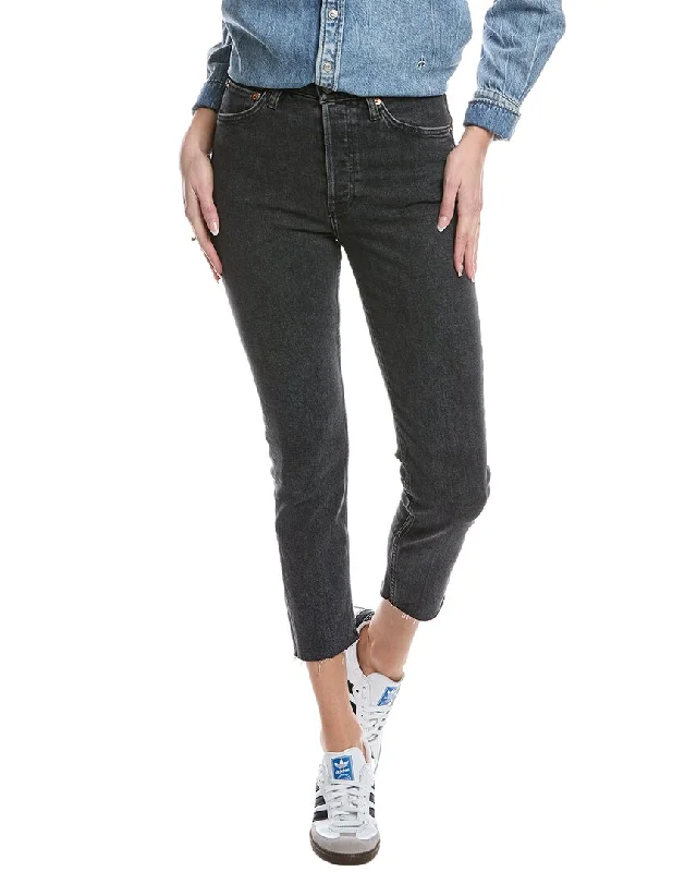 Comfortable Clothes RE/DONE 90s Noir High-Rise Ankle Crop Jean