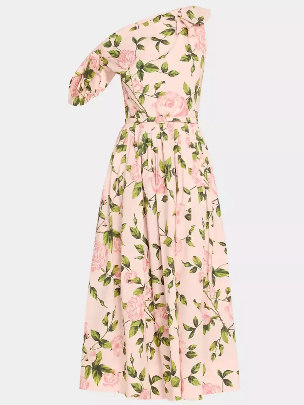 Trendy Styles Tie Off-The-Shoulder Roses-Printed Cotton Dress