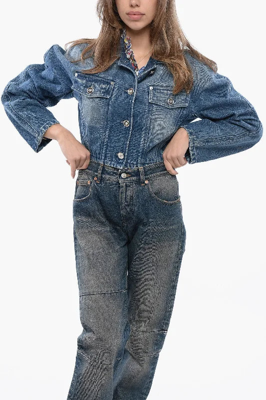 Additional Time-Limited Offers Versace Denim Cropped Jacket