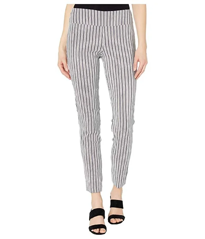 Mega Sale Ship Shape Pull-On Pants With Back Slit Detail In Blue Stripe