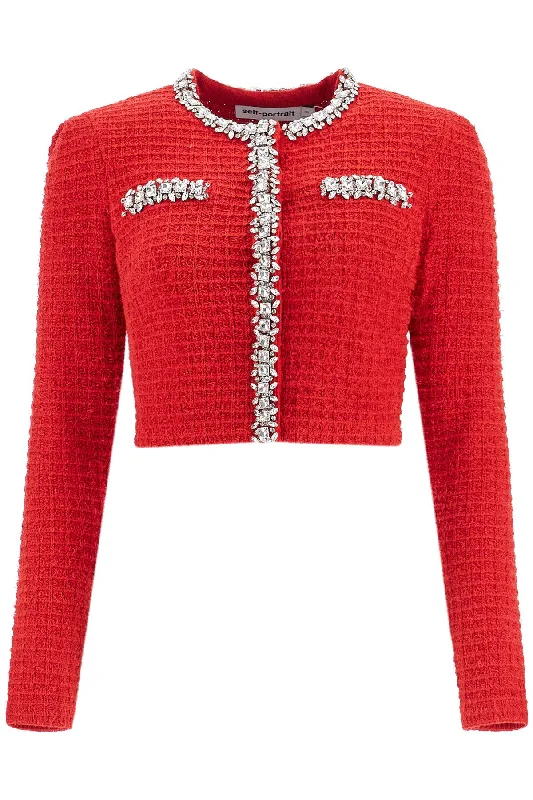 Update With Cottagecore Styles Self Portrait Short Cardigan With Crystals