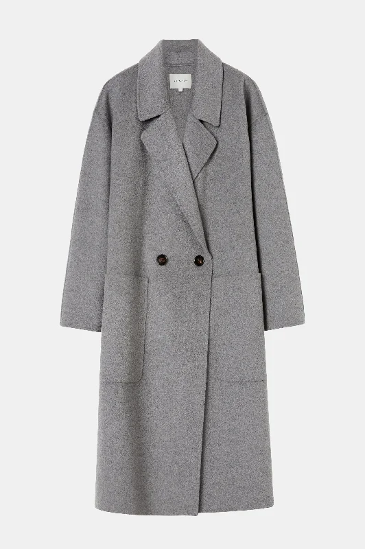 Daily Deals Florentine Cashmere Cocoon Coat in Grey