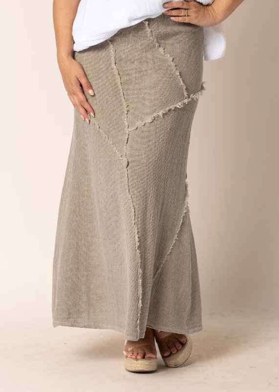 Limited Time Offer Skyla Linen Skirt in Mocha