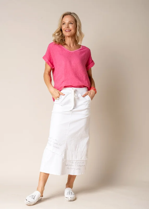 Unleash Your Trendy Side Sana Skirt in White