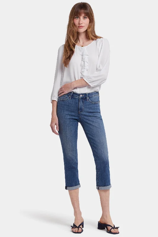 Trendsetter's Closet Chloe Skinny Capri Jeans - Costa Brava