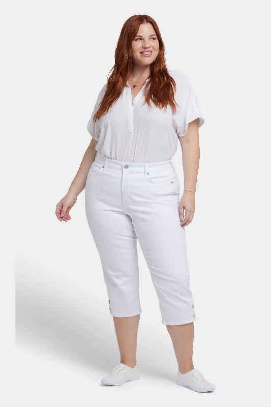 Attire Sale Marilyn Straight Crop Jeans In Plus Size - Optic White