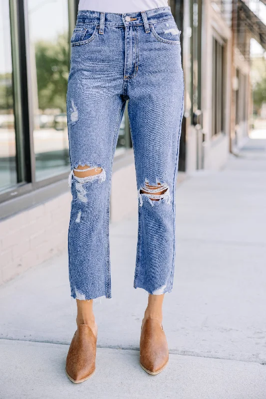 Trend Alert Captivating Love Medium Wash Distressed Jeans