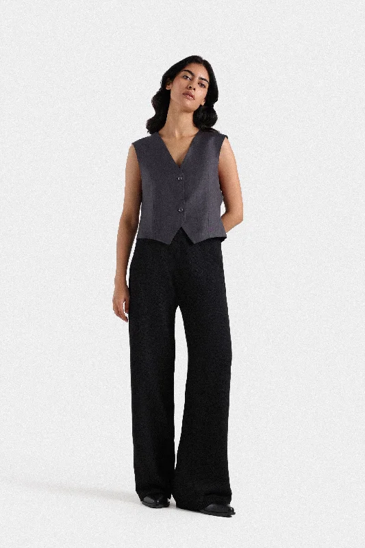 Chic Styles Tailored Cropped Waistcoat