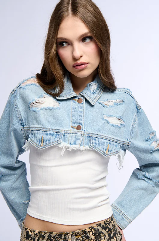 Premium Quality Garments ULTRA CROP DENIM JACKET